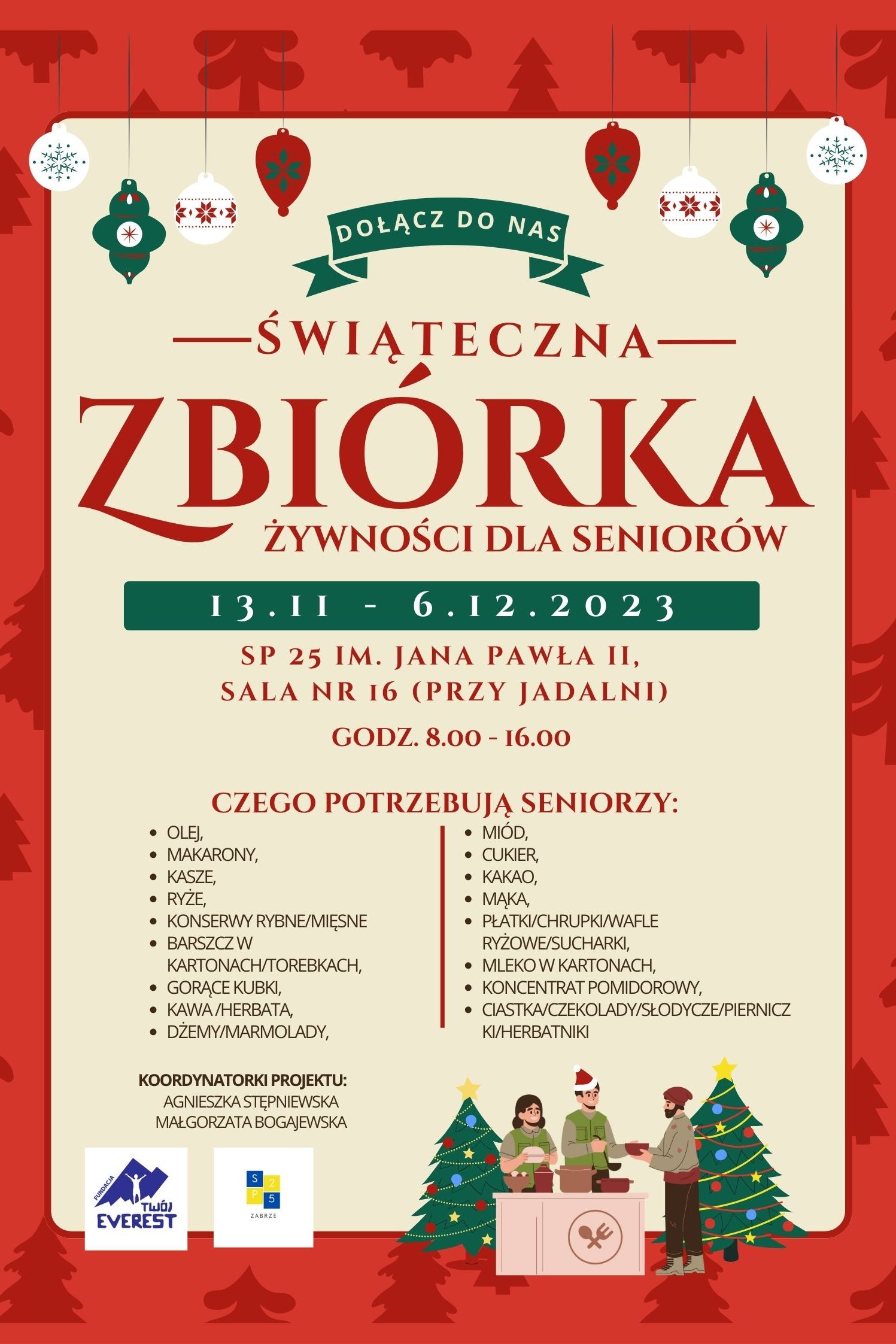 kolorowy plakat dot. zbiórki